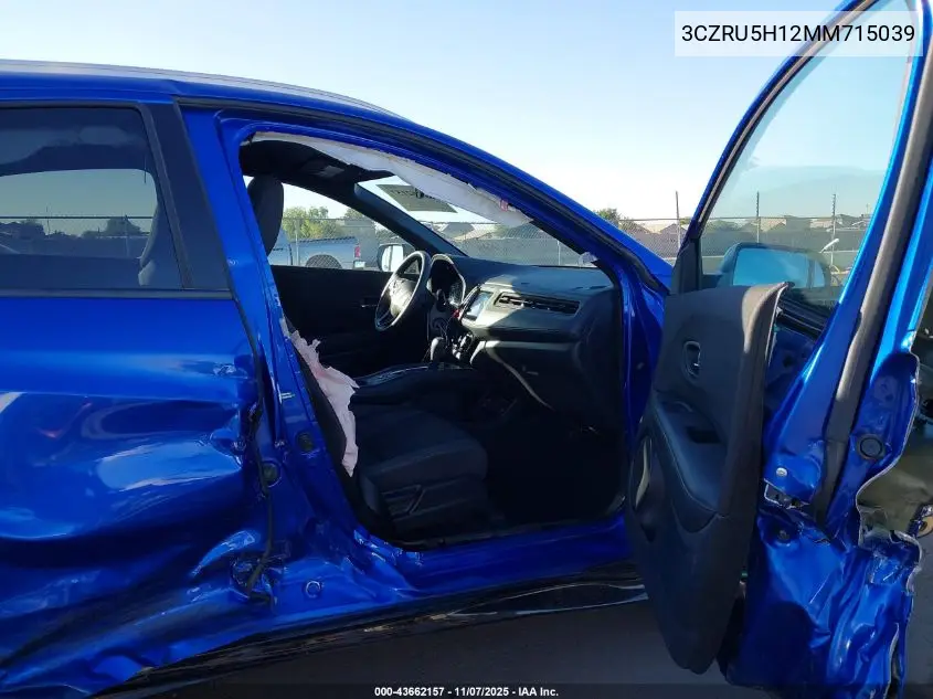 3CZRU5H12MM715039 2021 Honda Hr-V 2Wd Sport