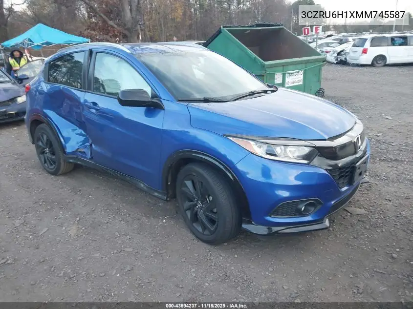 3CZRU6H1XMM745587 2021 Honda Hr-V Awd Sport
