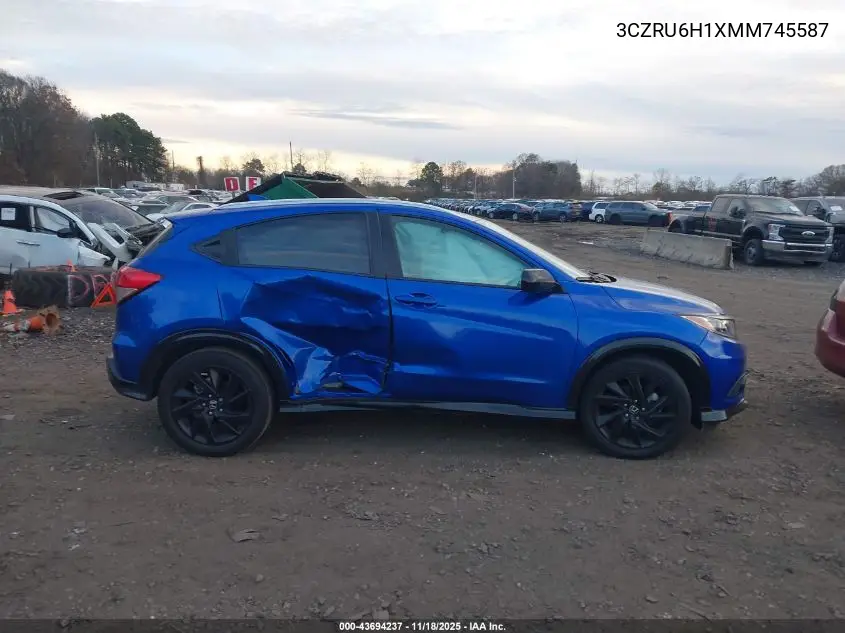 3CZRU6H1XMM745587 2021 Honda Hr-V Awd Sport