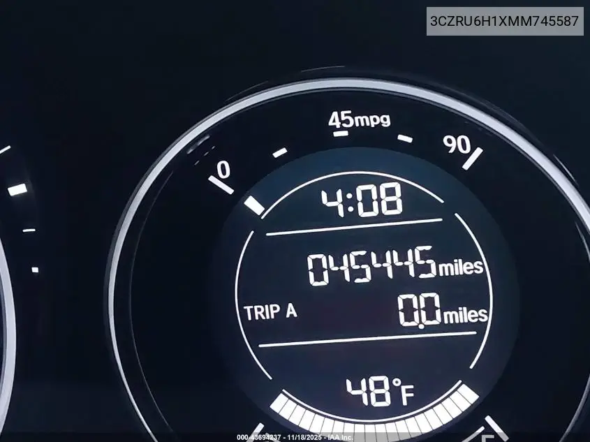 3CZRU6H1XMM745587 2021 Honda Hr-V Awd Sport