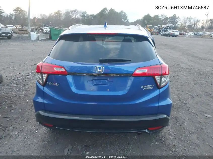 3CZRU6H1XMM745587 2021 Honda Hr-V Awd Sport