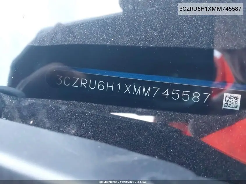 3CZRU6H1XMM745587 2021 Honda Hr-V Awd Sport
