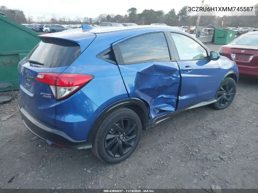 3CZRU6H1XMM745587 2021 Honda Hr-V Awd Sport