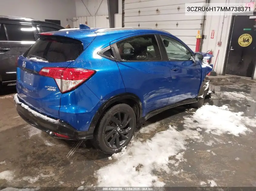 3CZRU6H17MM738371 2021 Honda Hr-V Awd Sport
