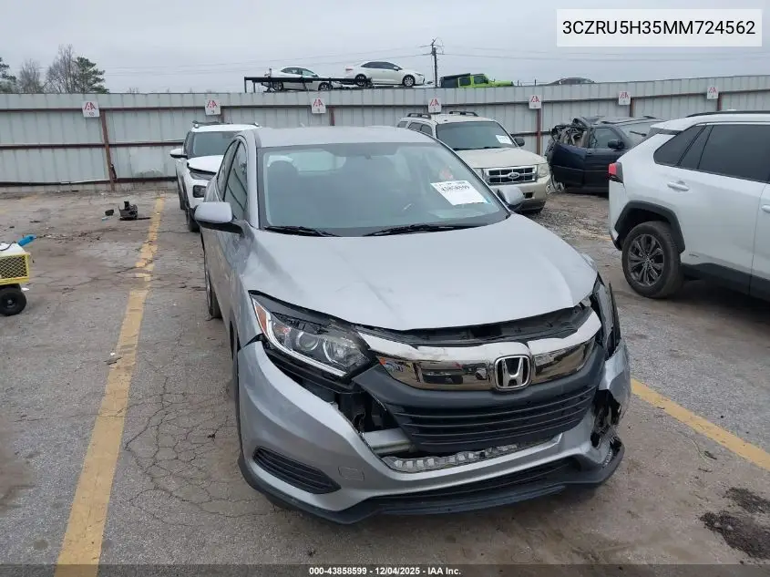 3CZRU5H35MM724562 2021 Honda Hr-V 2Wd Lx