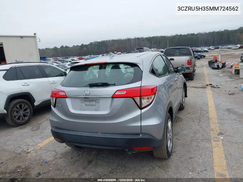 3CZRU5H35MM724562 2021 Honda Hr-V 2Wd Lx