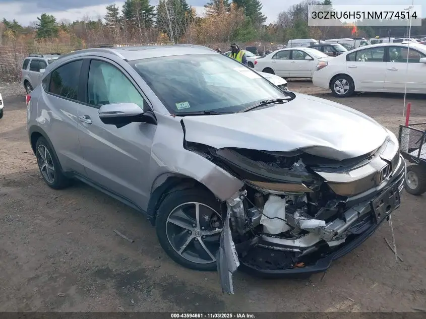 3CZRU6H51NM774514 2022 Honda Hr-V Awd Ex