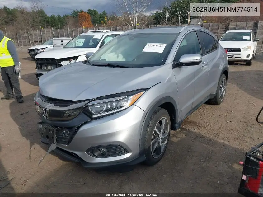 3CZRU6H51NM774514 2022 Honda Hr-V Awd Ex