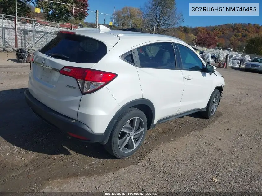 3CZRU6H51NM746485 2022 Honda Hr-V Awd Ex