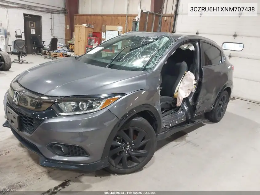 3CZRU6H1XNM707438 2022 Honda Hr-V Awd Sport