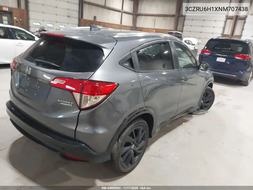 3CZRU6H1XNM707438 2022 Honda Hr-V Awd Sport
