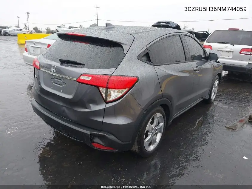3CZRU5H36NM744059 2022 Honda Hr-V 2Wd Lx