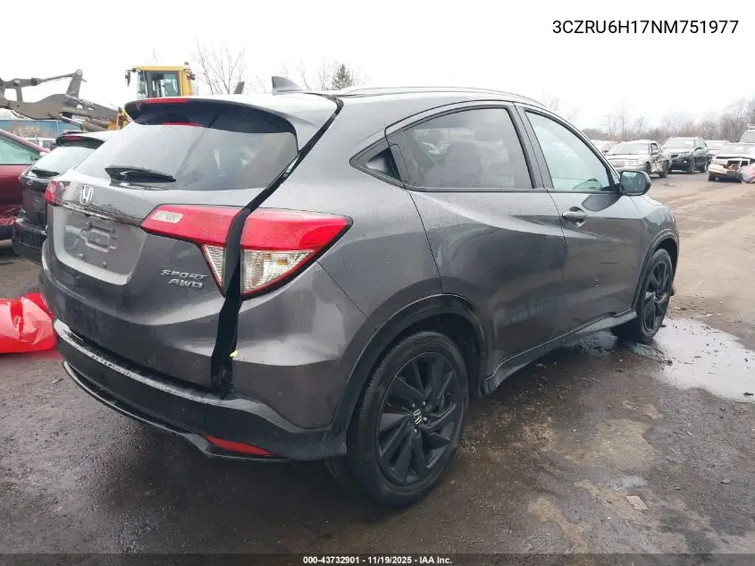 3CZRU6H17NM751977 2022 Honda Hr-V Awd Sport