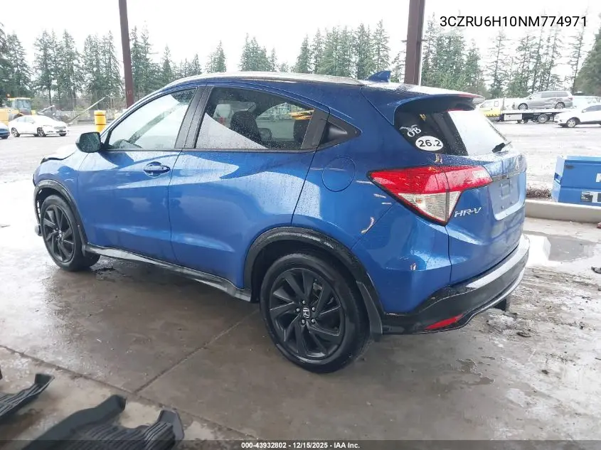 3CZRU6H10NM774971 2022 Honda Hr-V Awd Sport