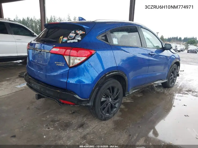 3CZRU6H10NM774971 2022 Honda Hr-V Awd Sport