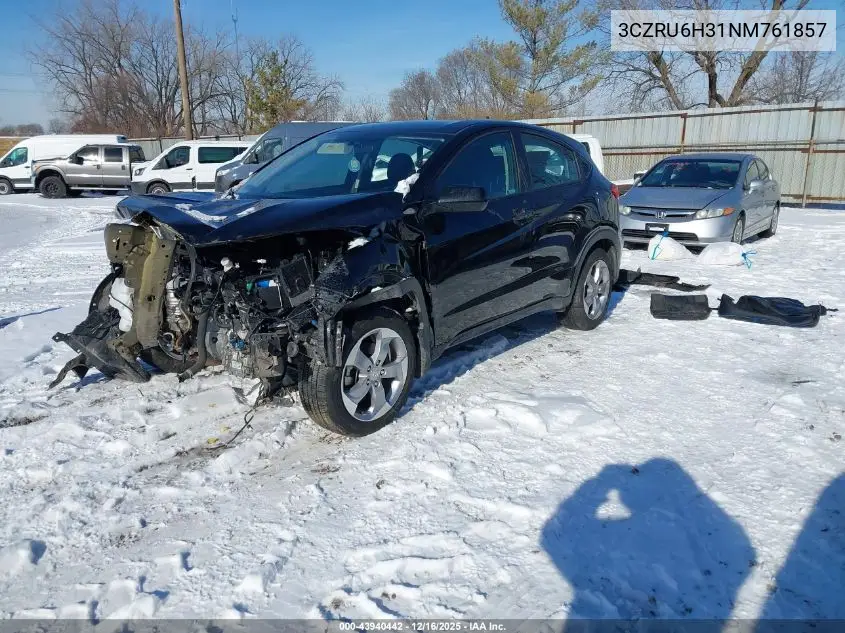 3CZRU6H31NM761857 2022 Honda Hr-V Awd Lx