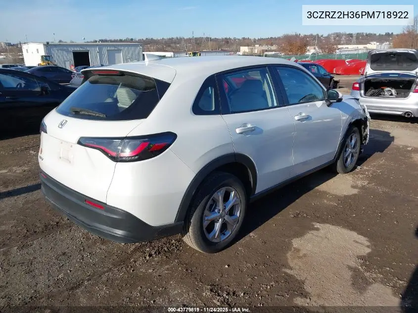 3CZRZ2H36PM718922 2023 Honda Hr-V Awd Lx