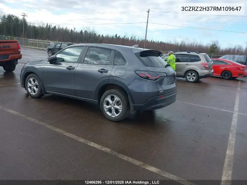 3CZRZ2H37RM109647 2024 Honda Hr-V Lx