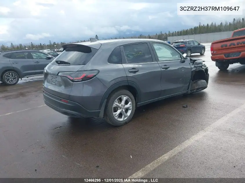 3CZRZ2H37RM109647 2024 Honda Hr-V Lx
