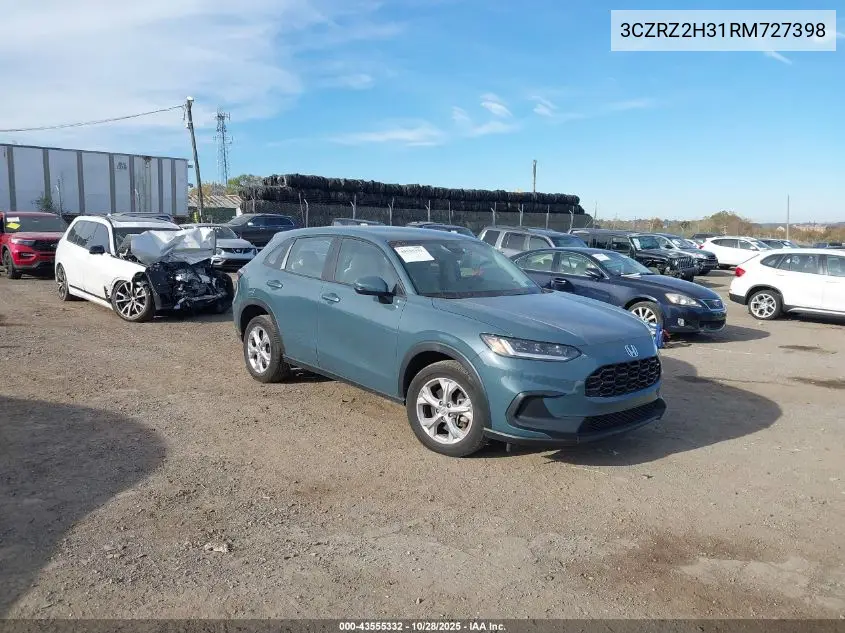 3CZRZ2H31RM727398 2024 Honda Hr-V Awd Lx