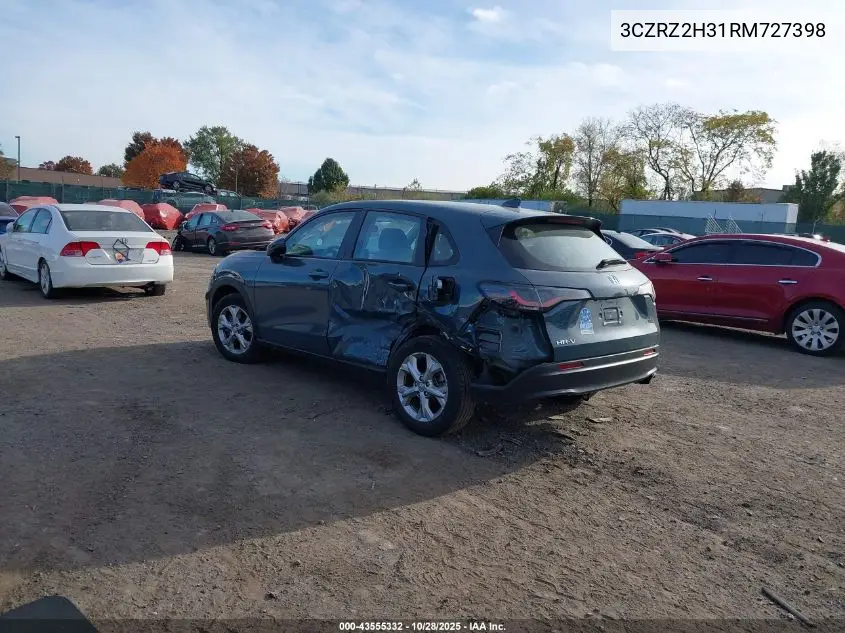 3CZRZ2H31RM727398 2024 Honda Hr-V Awd Lx