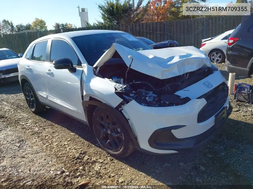 3CZRZ2H51RM709355 2024 Honda Hr-V Awd Sport/Awd Sport W/O Bsi