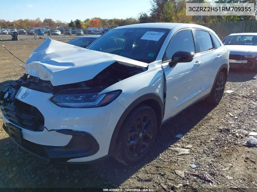 3CZRZ2H51RM709355 2024 Honda Hr-V Awd Sport/Awd Sport W/O Bsi