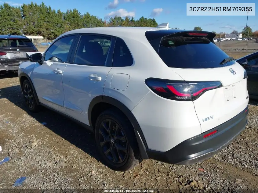 3CZRZ2H51RM709355 2024 Honda Hr-V Awd Sport/Awd Sport W/O Bsi
