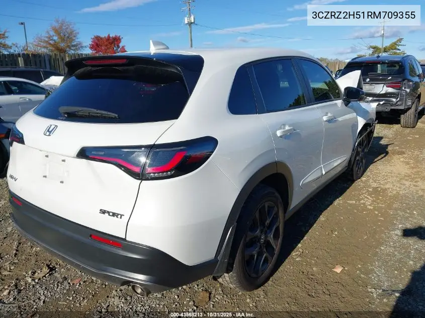 3CZRZ2H51RM709355 2024 Honda Hr-V Awd Sport/Awd Sport W/O Bsi