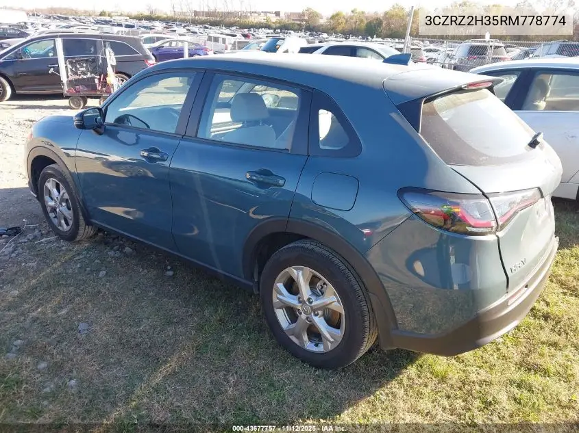 3CZRZ2H35RM778774 2024 Honda Hr-V Awd Lx