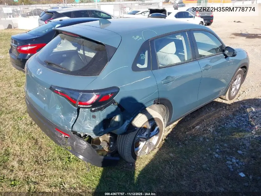 3CZRZ2H35RM778774 2024 Honda Hr-V Awd Lx
