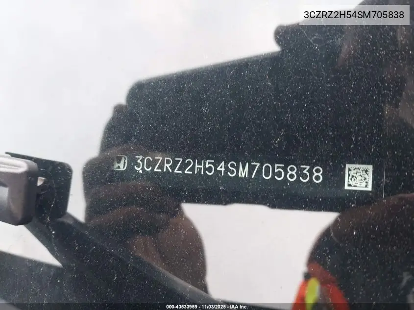 3CZRZ2H54SM705838 2025 Honda Hr-V Awd Sport