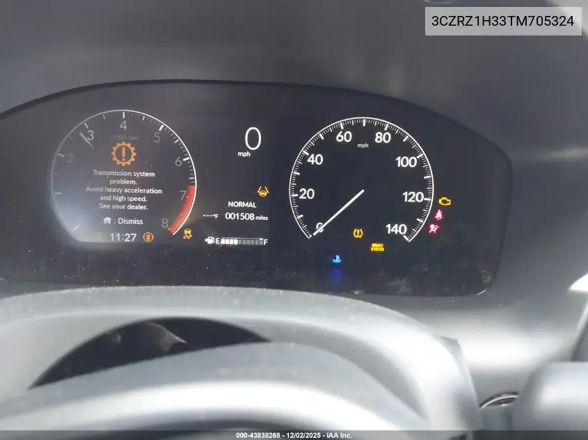 3CZRZ1H33TM705324 2026 Honda Hr-V 2Wd Lx