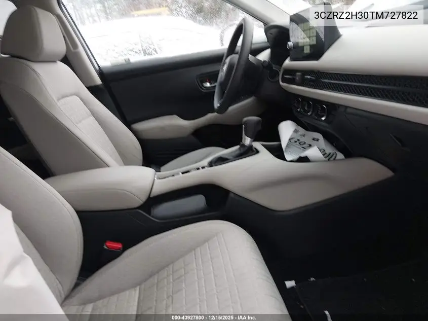 3CZRZ2H30TM727822 2026 Honda Hr-V Awd Lx