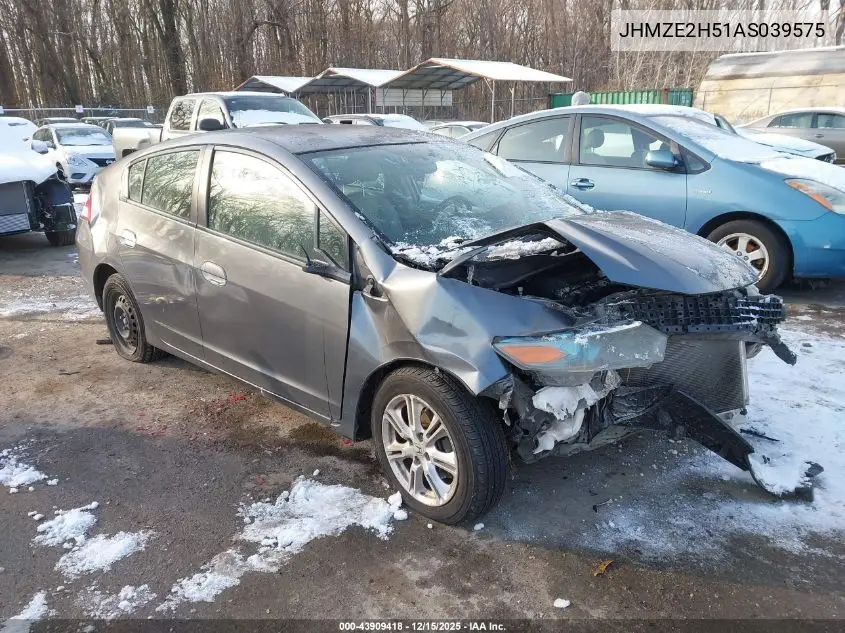 JHMZE2H51AS039575 2010 Honda Insight Lx
