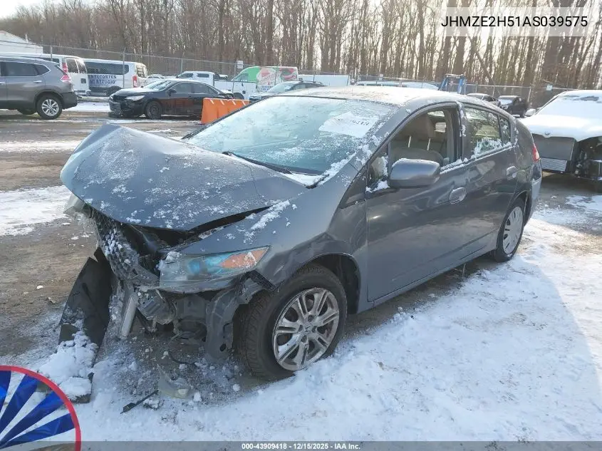 JHMZE2H51AS039575 2010 Honda Insight Lx