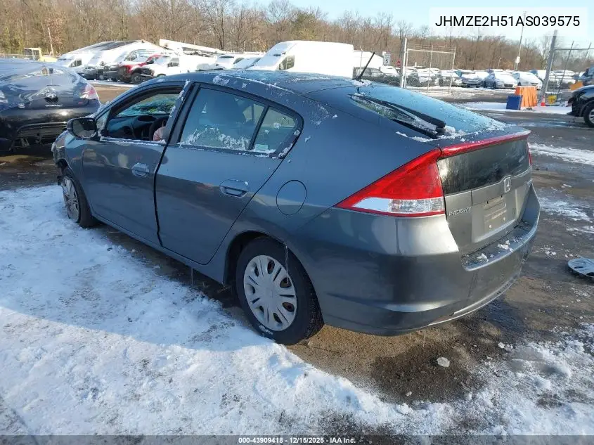 JHMZE2H51AS039575 2010 Honda Insight Lx