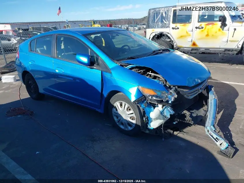 JHMZE2H37BS000246 2011 Honda Insight