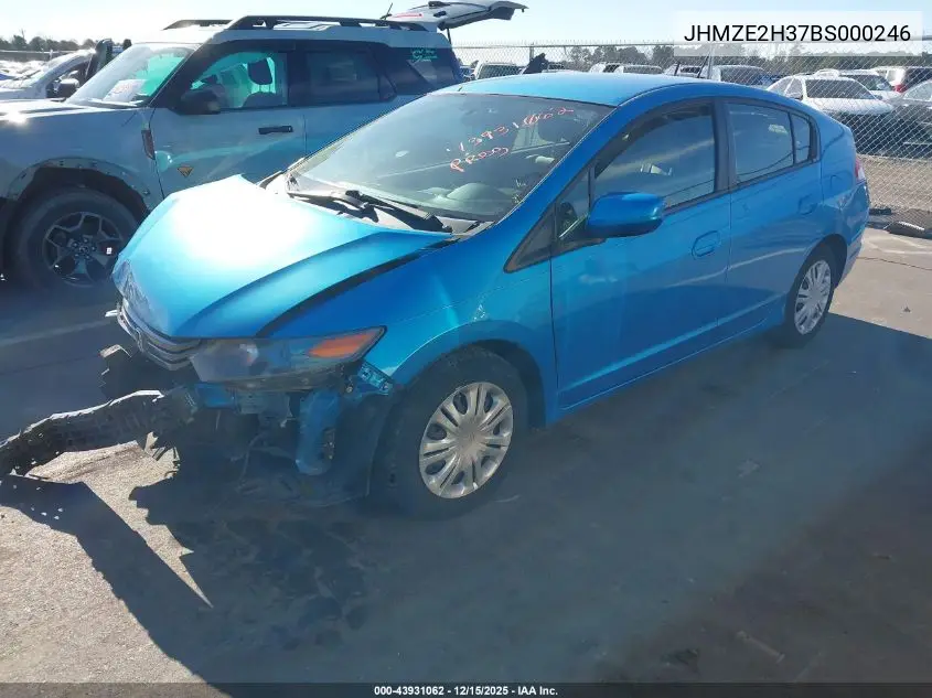 JHMZE2H37BS000246 2011 Honda Insight