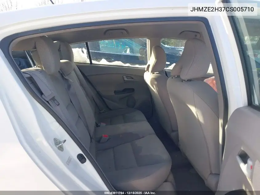 JHMZE2H37CS005710 2012 Honda Insight
