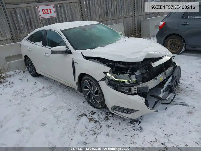 19XZE4F57KE400246 2019 Honda Insight