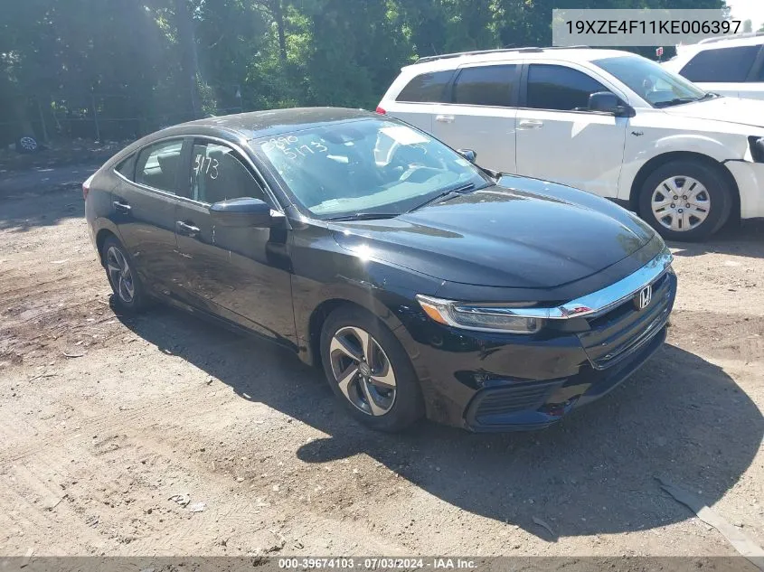 19XZE4F11KE006397 2019 Honda Insight Lx