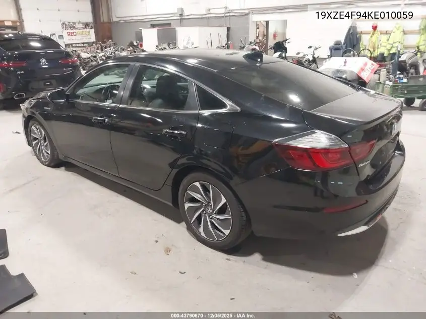 19XZE4F94KE010059 2019 Honda Insight Touring