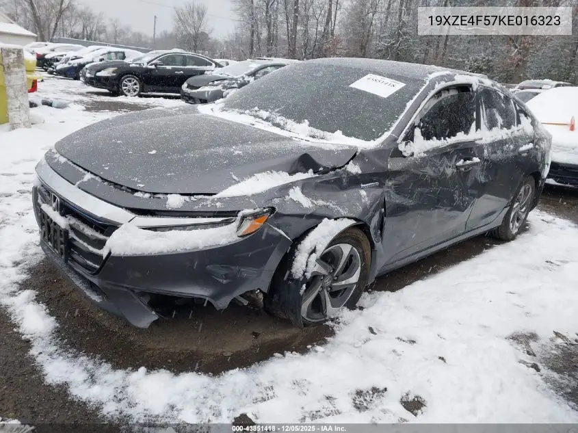 19XZE4F57KE016323 2019 Honda Insight Ex