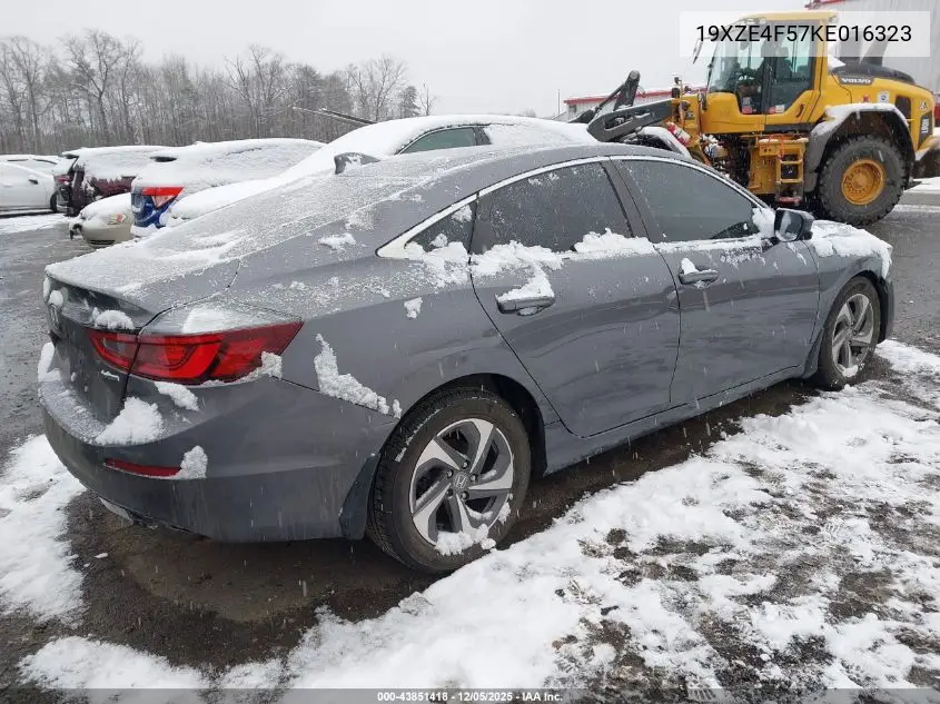 19XZE4F57KE016323 2019 Honda Insight Ex