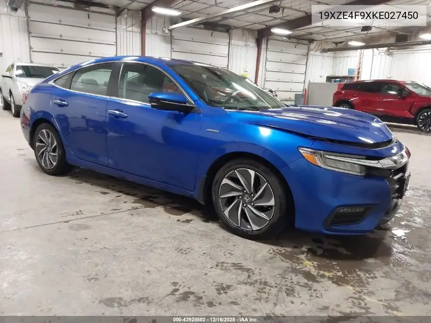 19XZE4F9XKE027450 2019 Honda Insight Touring