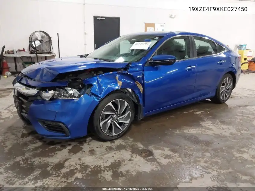 19XZE4F9XKE027450 2019 Honda Insight Touring