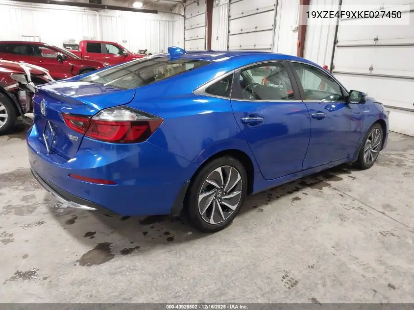 19XZE4F9XKE027450 2019 Honda Insight Touring