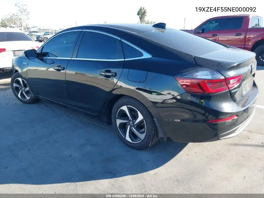 19XZE4F55NE000092 2022 Honda Insight Ex