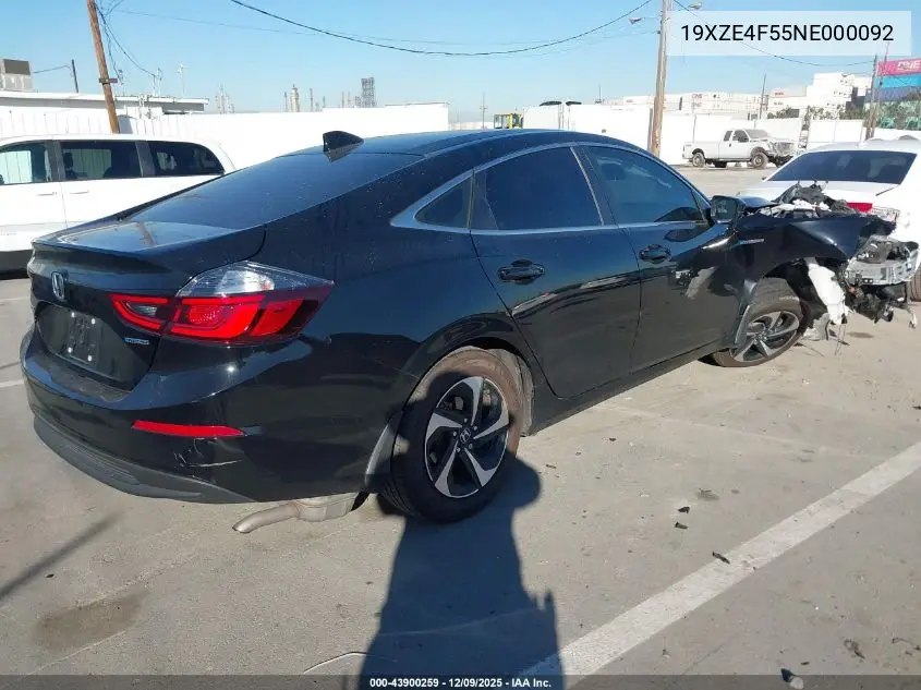 19XZE4F55NE000092 2022 Honda Insight Ex
